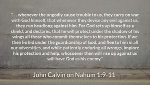 Calvin on Nahum 1, 9-11